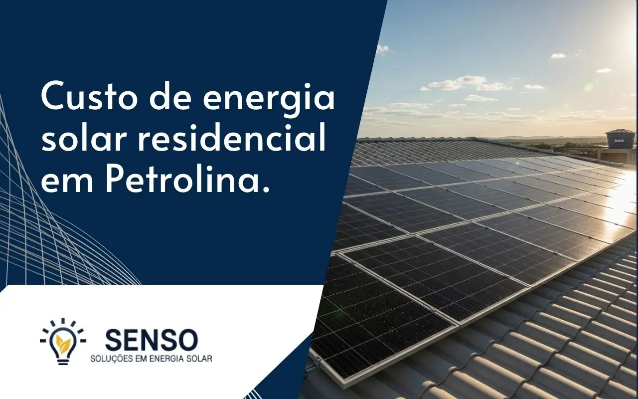 Custo de energia solar residencial em Petrolina